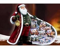 MXJSUA Pittura diamante 5D fai da te in base ai numeri Kit trapano completo Immagini di strass Artigianato Decorazione della parete di casa Babbo Natale 30x40 cm