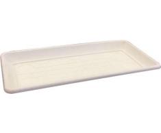 PEBSHOP Vaso O SOTTOVASO Rettangolare Maxi Bianco (SOTTOVASO 74x33x5,7H cm. per Vaso 80 cm.)