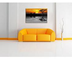 Pianure Elefante africano con il nero / bianco Formato: 120x80 su tela, enorme XXL Immagini completamente Pagina con la barella, stampa d'arte su murale con la struttura, più economico di pittura o pittura ad olio, nessun manifesto o poster