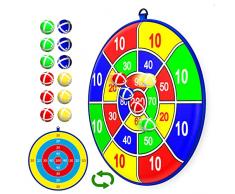 Lbsel 25.5 Grande Bersaglio per Freccette per Bambini con 12 Palline adesive per Interni ed Esterni, Divertente Gioco per Feste, Idee Regalo per Ragazzi e Ragazze 3 4 5 6 7 8 9 10 11 12 Anni(65cm)