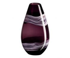 Vaso, vaso in vetro, vaso esclusivo, collezione "LUNARA", viola, 33 cm, lavorato a mano (AMARA DESIGN powered by CRISTALICA)
