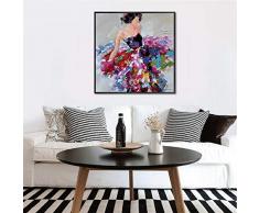 Sxuefang Murali di Astratta Bellezza Pittura su Tela Dipinti a Mano Pittura a Olio Puro 1Kg 80 * 80cm