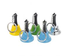 ABOOFAN Campana a Mano Portachiavi Mini Campanello di Chiamata Natale Jingle Bell Portachiavi Ad Alto Volume Anello Portatile in Metallo Campana Del Tè Novità Creativa Regali di