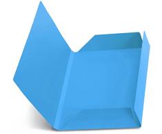 Favini A50G434 Luce&Acqua Cartelline in Cartoncino 3 Lembi, azzurro 55, 25 Pezzi