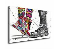 Artedinoi - Quadro moderno Shoes Pop Art Style stampa su tela bellissima XXL