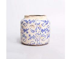 Vasi di Piante Cinese Pot di Fiore dEpoca, Coperta Succulente pianta Verde Ceramica Vaso di Fiori, Scrivania Decoration, Decorazione Domestica Classica Vaso di Fiori