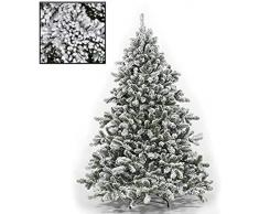 Albero di natale INNEVATO 150/180/210/230/270CM SUPERFOLTO REALISTICO (210)