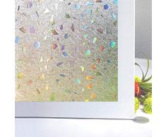 Zindoo 3D Ultra-sottile anti-UV pellicola a colori protezione della privacy doccia a prova di luce finestra vetro antiaderente decorazione per ufficio casa 44.5x200