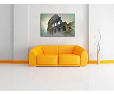 antica Colosseo a Roma in bianco / nero Dimensioni: 80x60 su tela, XXL enormi immagini completamente Pagina con la barella, stampa d'arte sul murale con telaio, più economico di pittura o un dipinto a olio, non un manifesto o un banner,