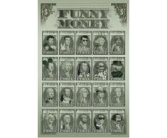 1art1 49096 Fun - Funny Money - Dollaro fiori poster 91 x 61 cm