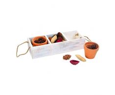 Small Foot by Legler 1199 Cassetta Decorativa Contenitore di Coccio, Legno, Bianco, 31 x 11 x 7 cm