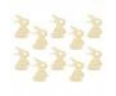 MagiDeal Coniglio Coniglietto Di Legno Regalo Tag Fai Da Te Mestiere Felice Pasqua Appesa Ornamenti - #3