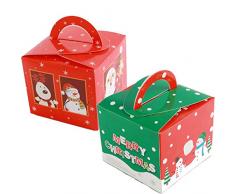 Gsyamh Scatola di Caramelle Babbo Natale Scatola della Vigilia di Natale Festa Confezione Regalo Scatola Candy Gadget Natalizi Scatole Regalo Adatto per Caricare Biscotti, Mele, Cioccolatini, ECC
