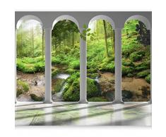 murando Carta da parati Foresta Bosco 200x140 cm Fotomurali in TNT Murale alla moda Decorazione da Muro XXL Poster Gigante Design Carta per pareti Natura Albero verde Architettura Colonna c-C-0187-a-a
