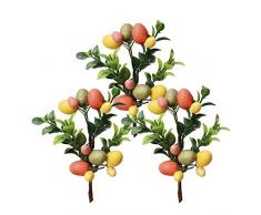 Takefuns, 3 pezzi di decorazioni per uova di Pasqua, decorazioni per albero di Pasqua, decorazioni per la casa creative, bouquet di fiori artificiali per decorazione domestica