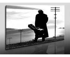 Stampa artistica su tela di Johnny Cash pronta su telaio / tela dipinta da parete, poster pop art, arte decorativa