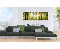 BD XXL murando - Quadro 135x45 cm - 1 Parte - Quadro su Tela - Stampa in qualita Fotografica - Nature Bosco Paesaggio c-B-0077-b-b
