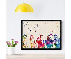 Nacnic Manifesto Trainspotting. Film cinematografici, Film e attori. Poster di antichi Film con Stile Acquerello. Dimensione A4 con Telaio