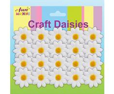 20 X tessuto margherita fiore margherite teste Pasqua Cofano Craft Decorazioni