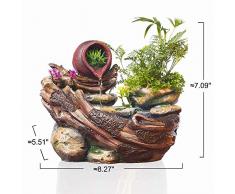 LMCLJJ Fontana da Tavolo Nature Rocky Waterfall Decor con Pompa dell'Acqua (Color : Style A)