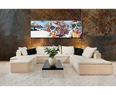 Quadro su tela astratto 120 x 40 cm un pezzo modello nr XXL 5718