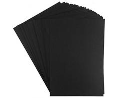 Cartoncino colorato, cartoncino fotografico, formato DIN A4, 300 g/m², 50 pezzi, colore nero