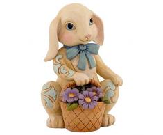 Jim Shore by Enesco Heartwood Creek Hopeful Hopping Pint Sized coniglietto pasquale con cestino