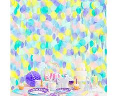 205 Ft Unicorno Decorazioni per feste Big Circle Dot Sfondo ghirlanda di carta velina pastello pois appeso tenda streamer per compleanno addio al nubilato matrimonio baby shower macaron Party Supplies