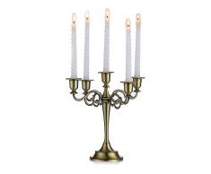 Sziqiqi Candeliere Nozze, Candeliere candelabro in Lega di Zinco, Candeliere della Cena a lume di Candela, Ornamento casa Creativo, Bronzo