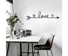 Adesivi Murali, Wall Stickers Carta da Pareti LOVE freccia Decorazione Murali da Parete | Adesivi da Parete Removibili Camera da Letto Soggiorno Bambini