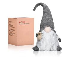 EKARSEN Gnomo di Peluche per Decorazioni Natalizie, Altezza 50cm, Originale, Tomte Nano scandinavo Fatto a Mano, Regalo per Bambini e Natale (Grigio)