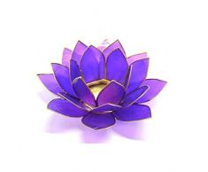 Beautiful grande viola 7 Chakra Fiore di Loto Candela Holde