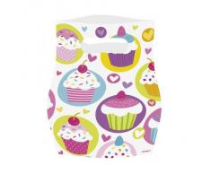 Amscan, Sacchetto regalo, motivo: Cupcake, 6 pz.