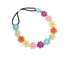 TSHAOUN 3 Pezzi Multicolore Fiore Ghirlanda, Fascia per Fiori Margherita, Ghirlanda Copricapo, Corona Capelli Accessori, per Viaggio, Spiaggia, Festival Festa, Matrimonio