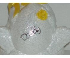 Daddy ", motivo: coniglietto pasquale, decorazione commemorativa per decorazioni, motivo: Rose, colore: Giallo