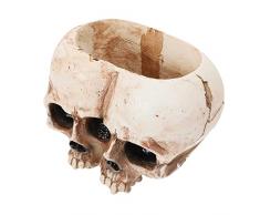 ABOOFAN 1Pc Cranio Fioriera In Resina Scheletro Modello Testa In Resina Vaso Di Fiori Antico Fioriera Scrivania Decorazioni Di Halloween AllAperto Decorazioni Di Halloween AllAperto