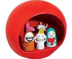 Alessi AMGI10 R - Presepe, piccolo, colore: Rosso