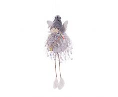 Angelo Bambola Ornamento Decorativo Decorativo Navidad Albero di Natale Peluche A Maglia Angelo Bambola Pendente con Piccola Campana con Ala per la Casa, Nessun metallo