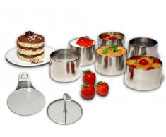 chg 245-06-60 - Set di stampi per dolci a forma di anello, 8 pezzi, 7,5 x 5,5 cm (D x A)