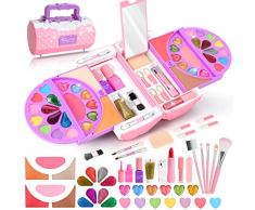Heaning Trucchi Bambina Regalo Bambina Giocattoli - Trousse Valigetta Trucchi Bambina Giochi per Bambini Trucco Halloween Regali Natale Bambini Giocattoli Regalo Bambina 3 4 5 6 7 8 Anni