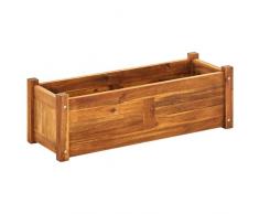 vidaXL Legno Acacia Letto Rialzato da Giardino Vaso Balcone Terrazzi Fioriera