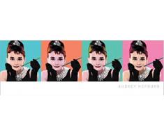 1art1 38953 Poster Midi Audrey Hepburn, Collage, Pop-Art, 91 x 30 cm