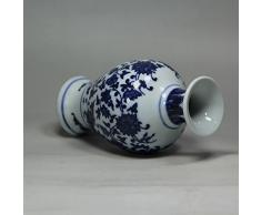 Classica cinese arti e mestieri blu e bianco porcellana vaso di fiori