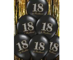 Palloncini-aria 18°compleanno,decorazione feste, nero