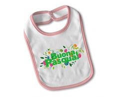 Bavetto Bavaglino Idea Regalo Pasqua "Ghirlanda" Small Rosa