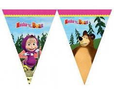 FESTONE BANDIERINE MASHA E L' ORSO ADDOBBO DECORAZIONE FESTA COMPLEANNO BAMBINI