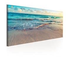 murando Quadro Spiaggia Mare 150x50 cm Stampa su Tela in TNT XXL Immagini Moderni Murale Fotografia Grafica Decorazione da Parete 1 Pezzo Paesaggio Natura c-B-0358-b-a