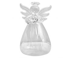 palatable Vasi in Vetro di Design Angel, Contenitori da Interno per Fiori e Piante Trasparente per Decori Semplici e Rustici, Portafiori in Vetro Soffiato per Giardini, Casa, Hotel e Luoghi di Lavoro