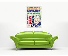 POP ART STAMPA SU TELA STAMPE ALBERT EINSTEIN LINGUA FUORI IMMAGINI DI ERRORI " decorazione artistica 01- A4 - 12" X 8" (30CM X 20CM) viola