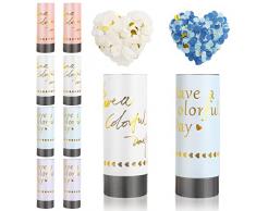 Tubi di Coriandoli, 10 Pz Coriandoli per Feste per Matrimonio/Compleanno/Festa, Coriandoli per Feste di Compleanno È Facile da Usare grazie al suo Design Rotante e Tubi Coriandoli Laurea (4 Colori)